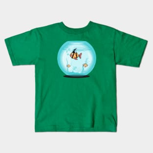 Goldfish Shark Kids T-Shirt